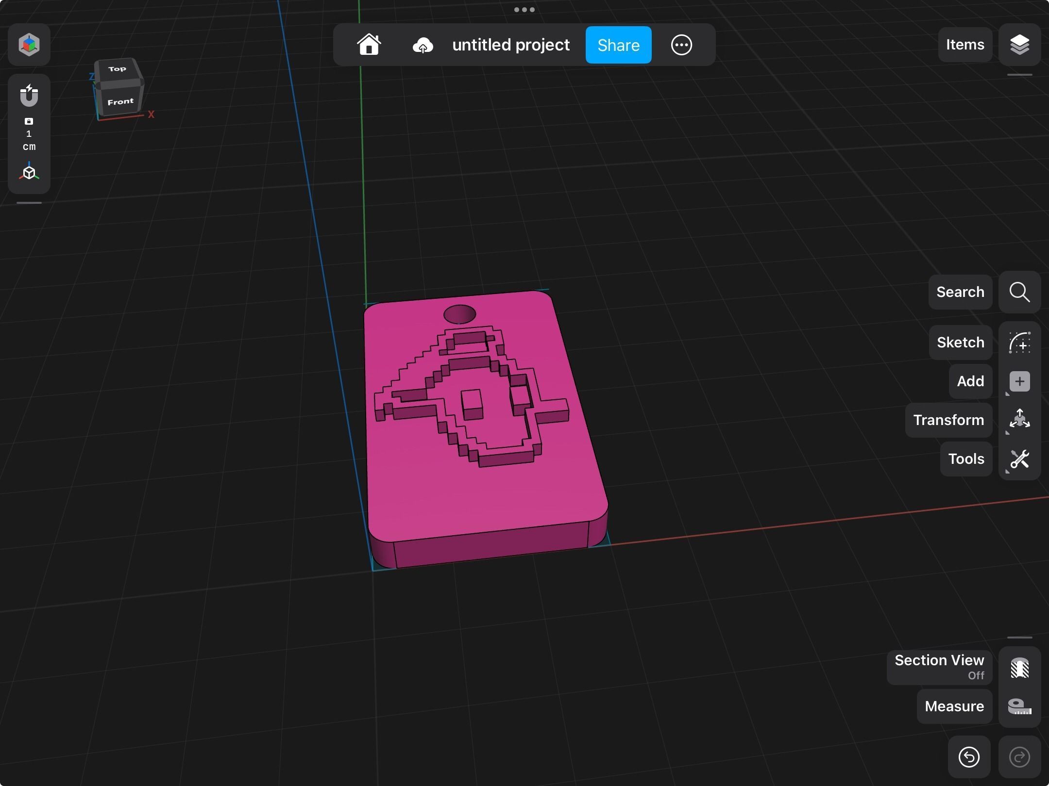 Simple keychain 3D print model_25