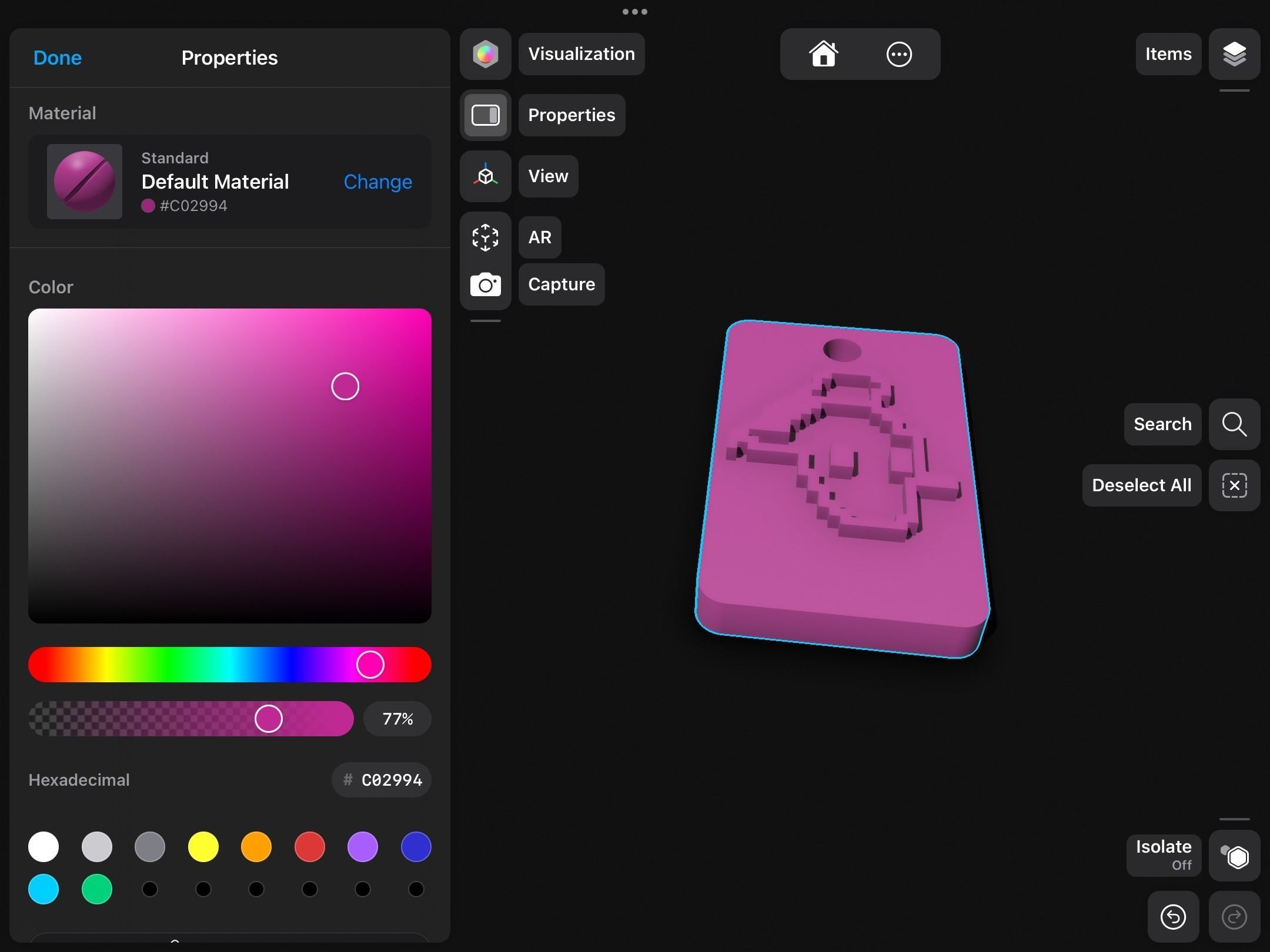 Simple keychain 3D print model_7