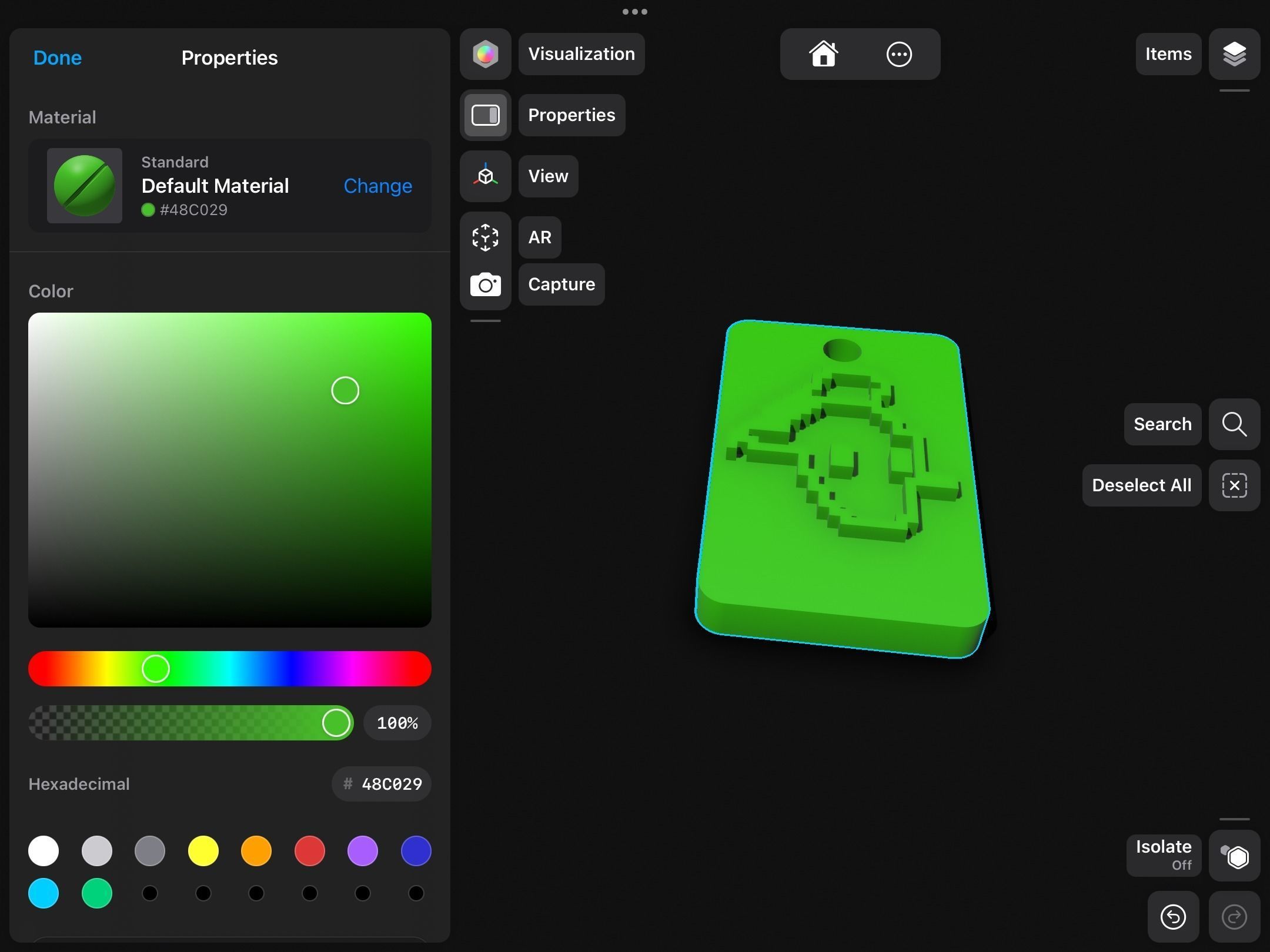 Simple keychain 3D print model_2