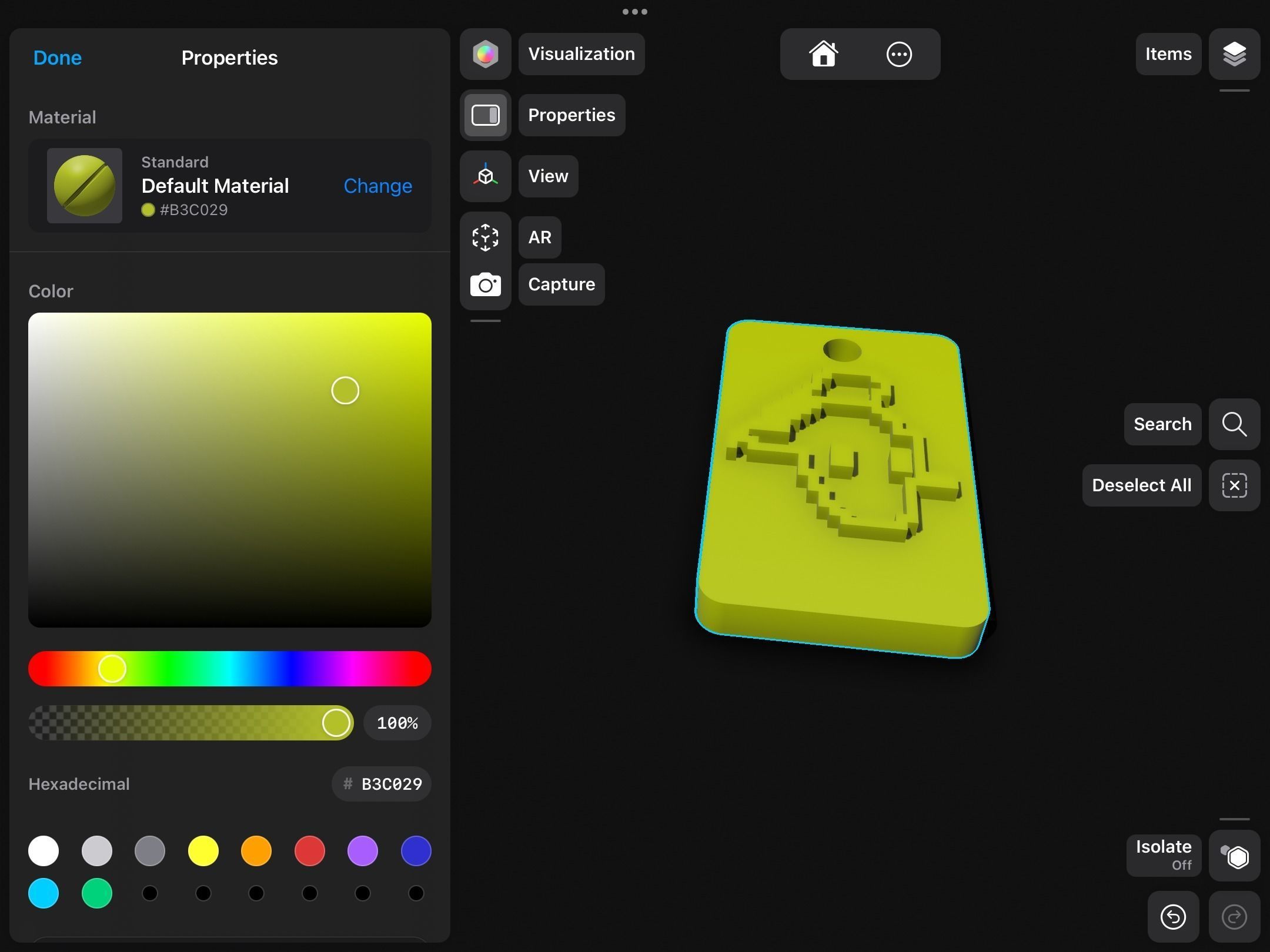Simple keychain 3D print model_3