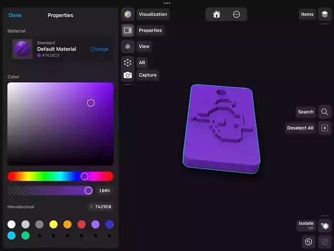 Simple keychain 3D print model
