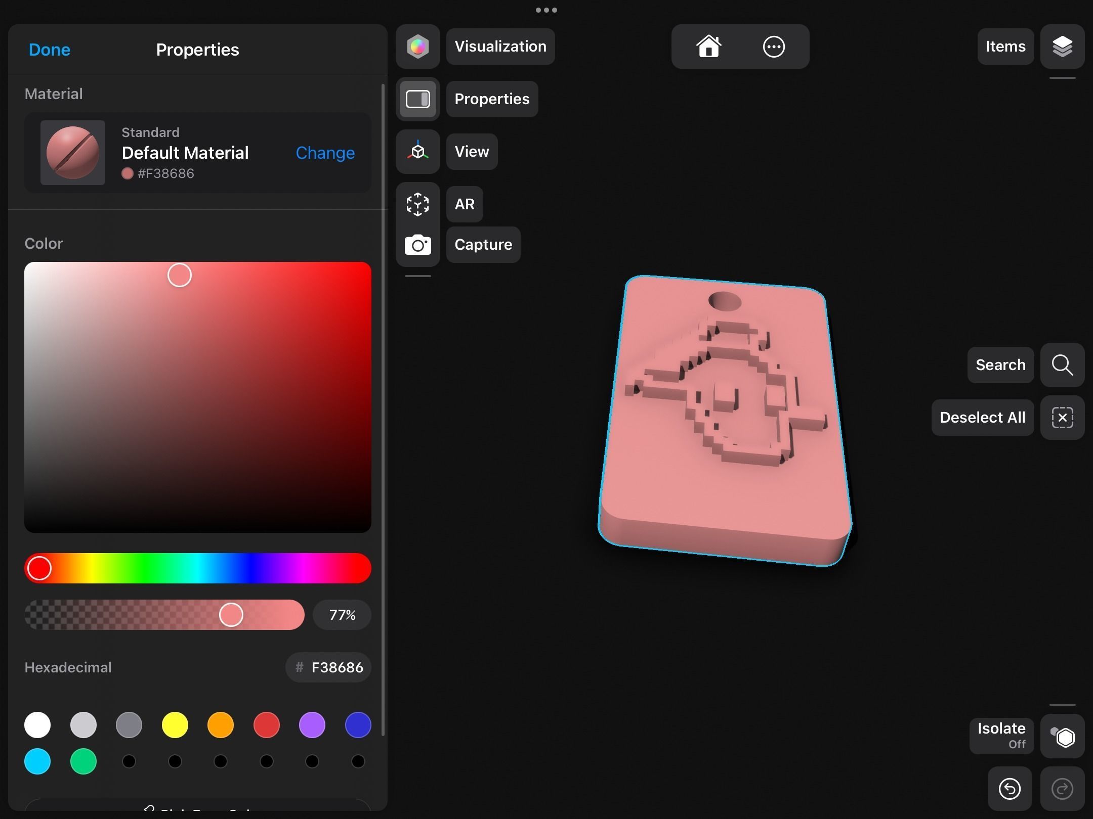 Simple keychain 3D print model_10