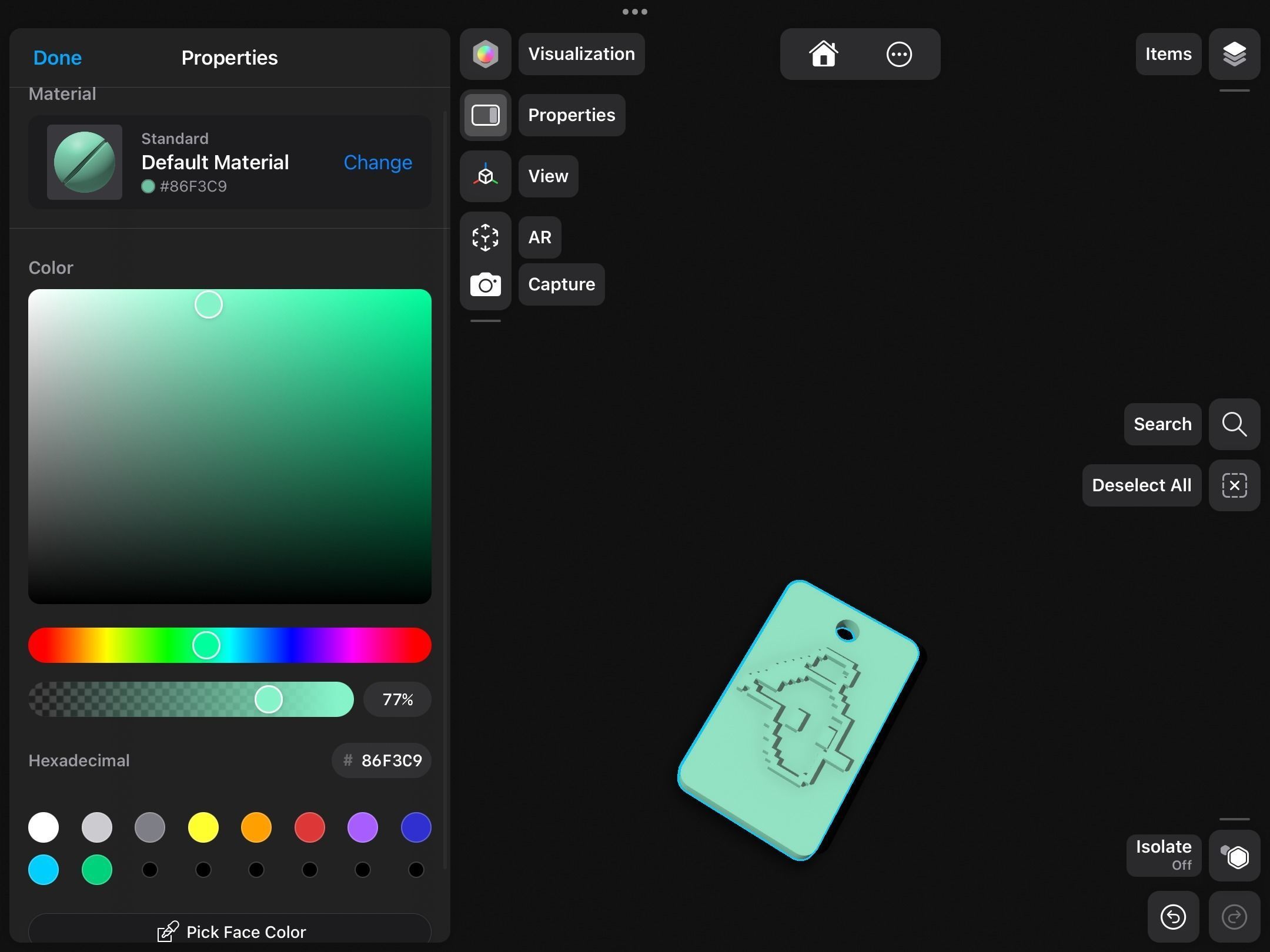 Simple keychain 3D print model_17