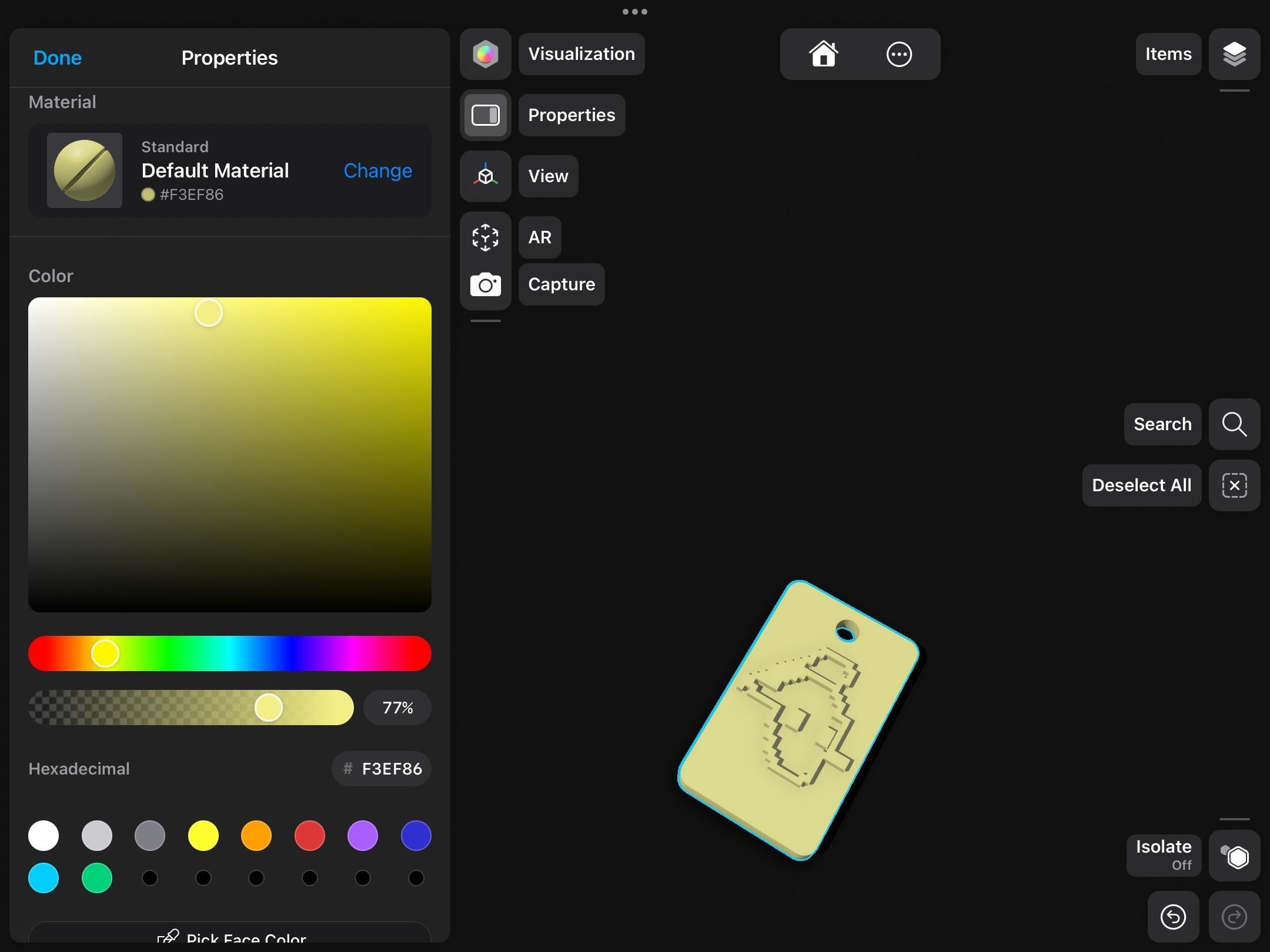 Simple keychain 3D print model_16