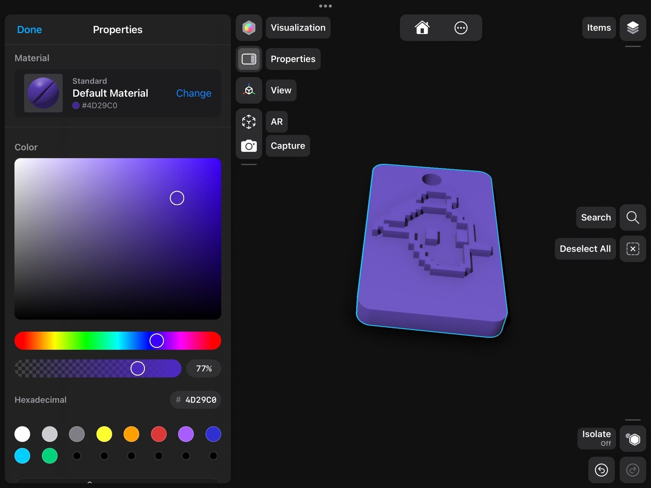 Simple keychain 3D print model_6