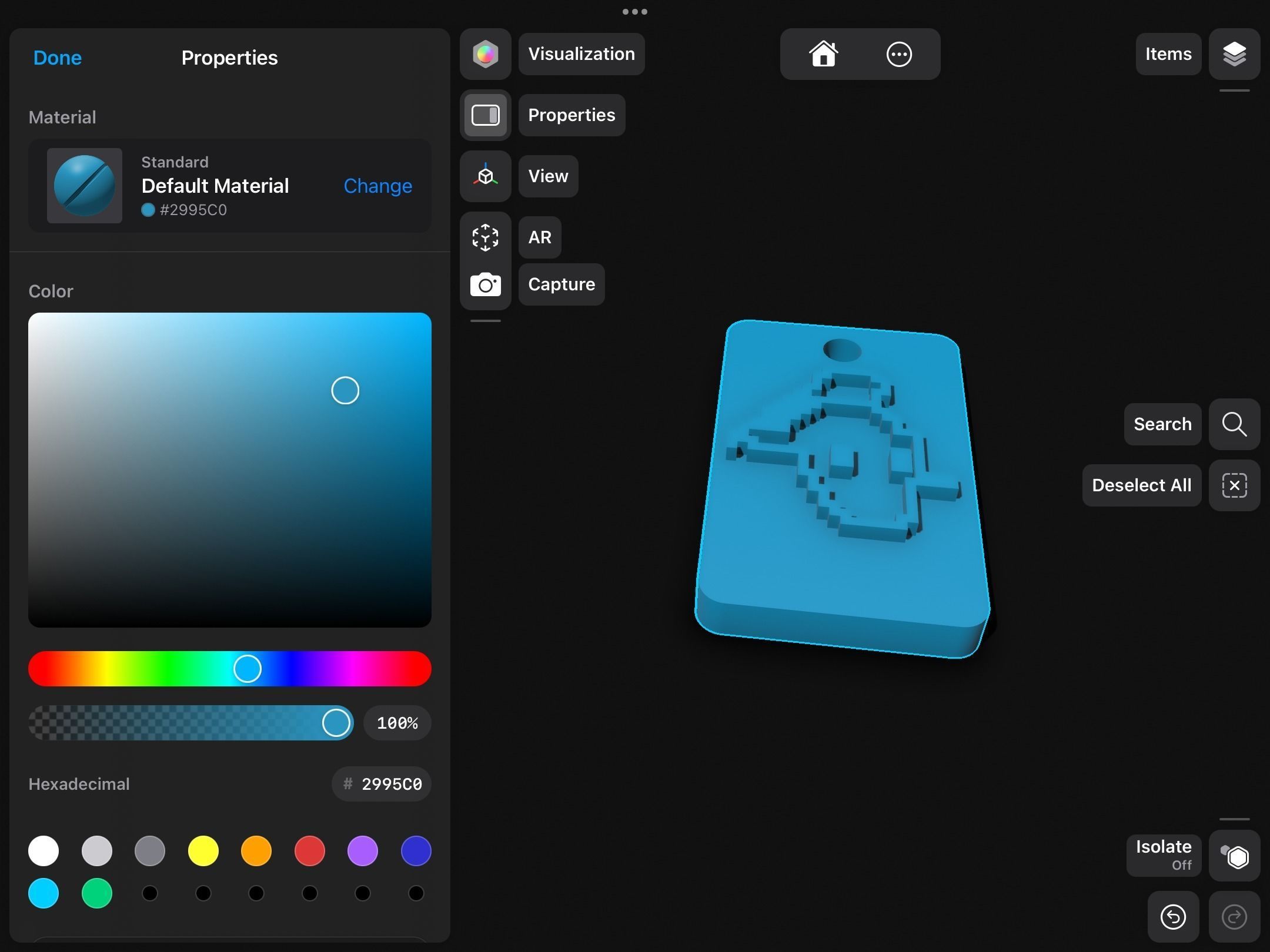 Simple keychain 3D print model_1