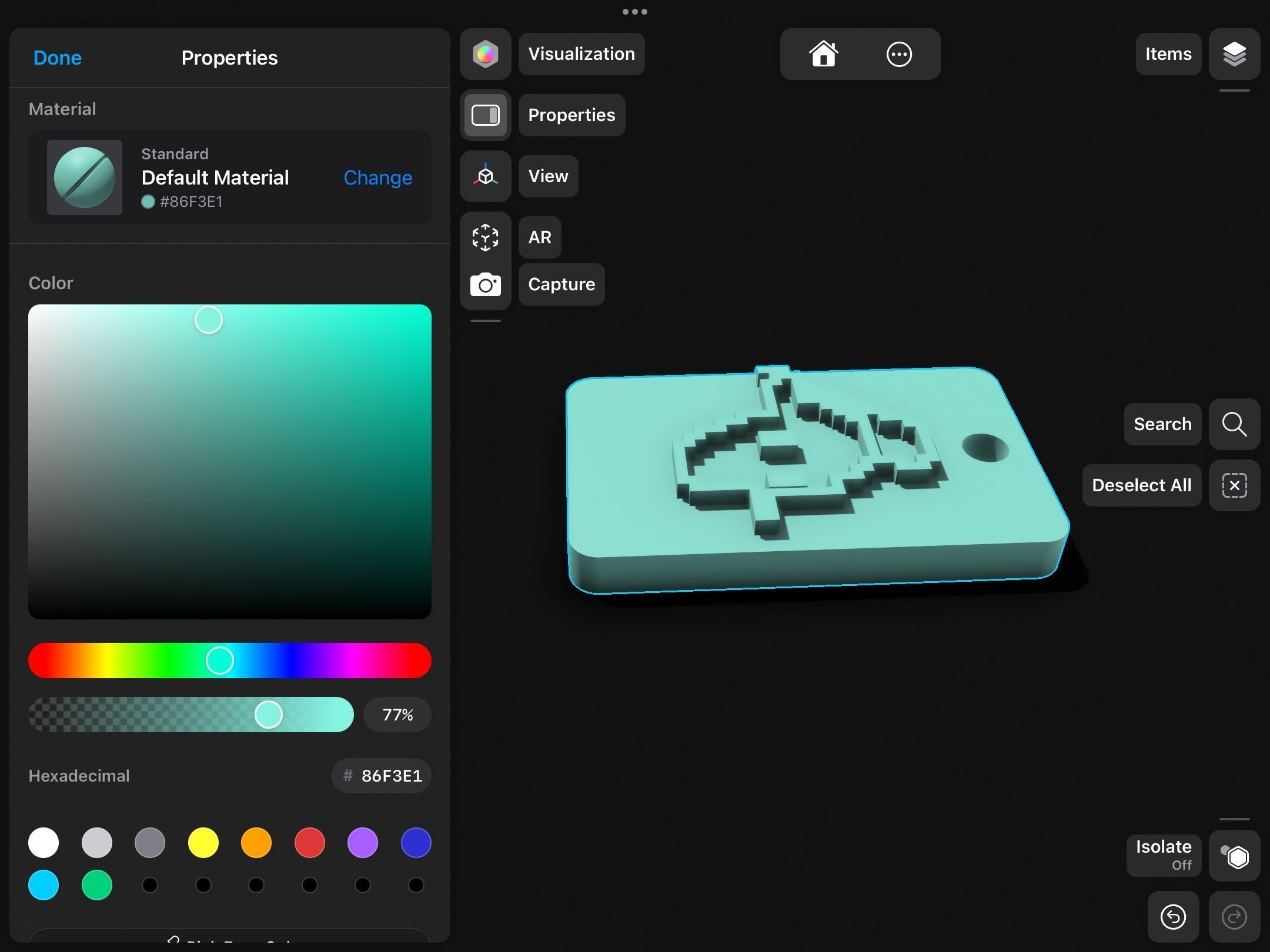 Simple keychain 3D print model_13
