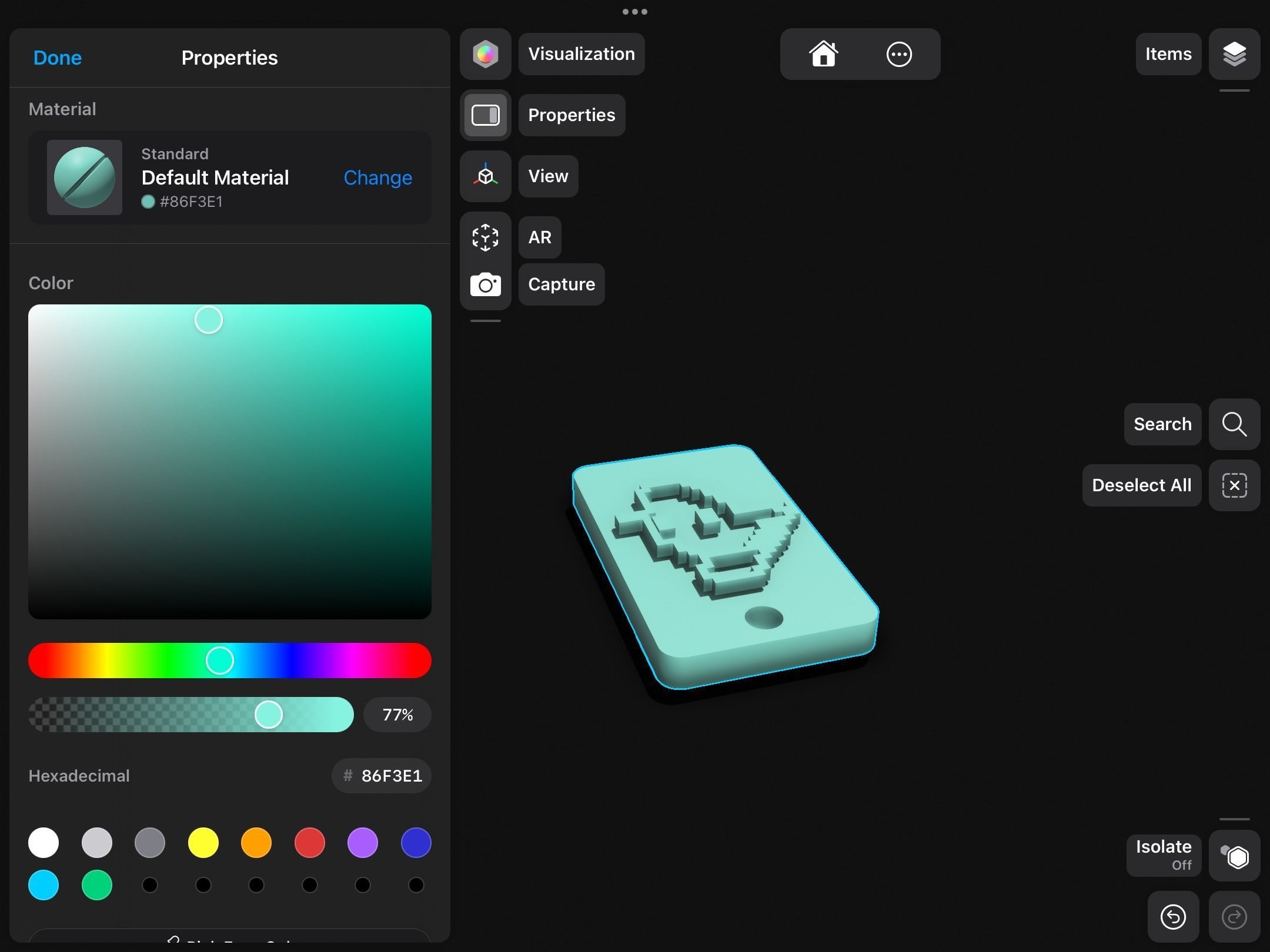 Simple keychain 3D print model_14