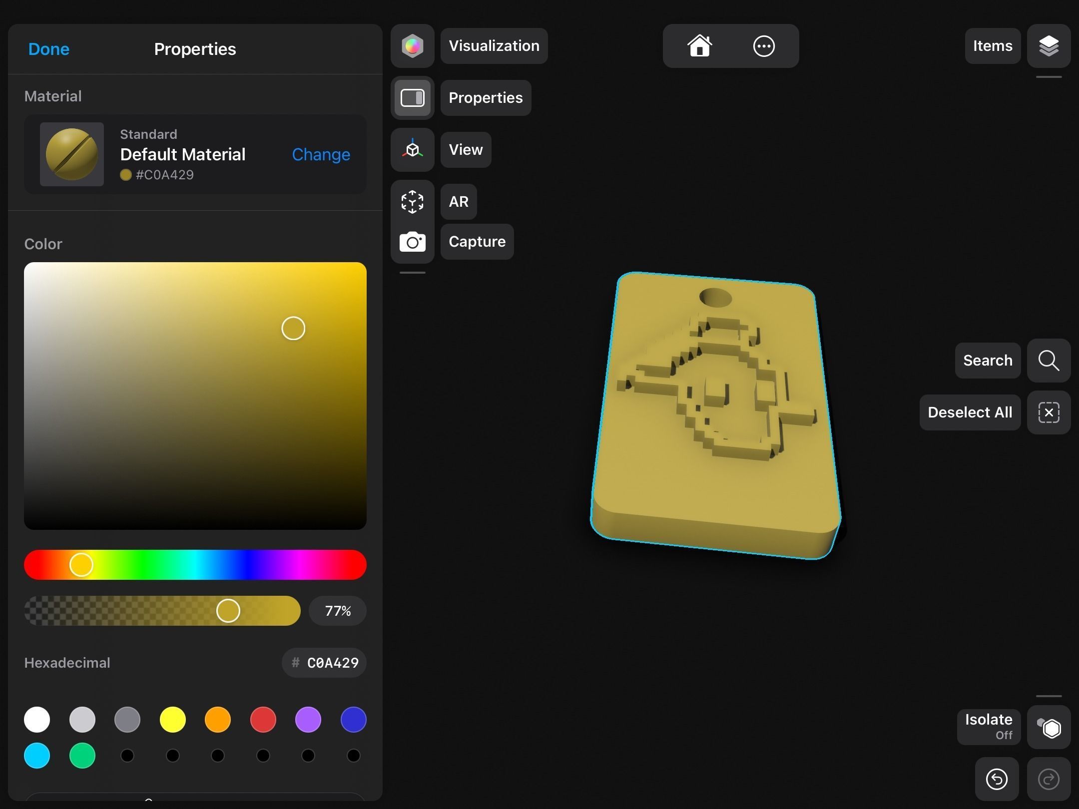 Simple keychain 3D print model_8