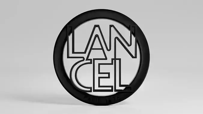 Lancel Paris Brand Logo black 3D model