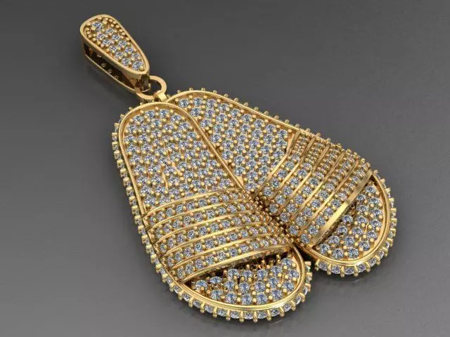 Slipper necklace 3D print model_0