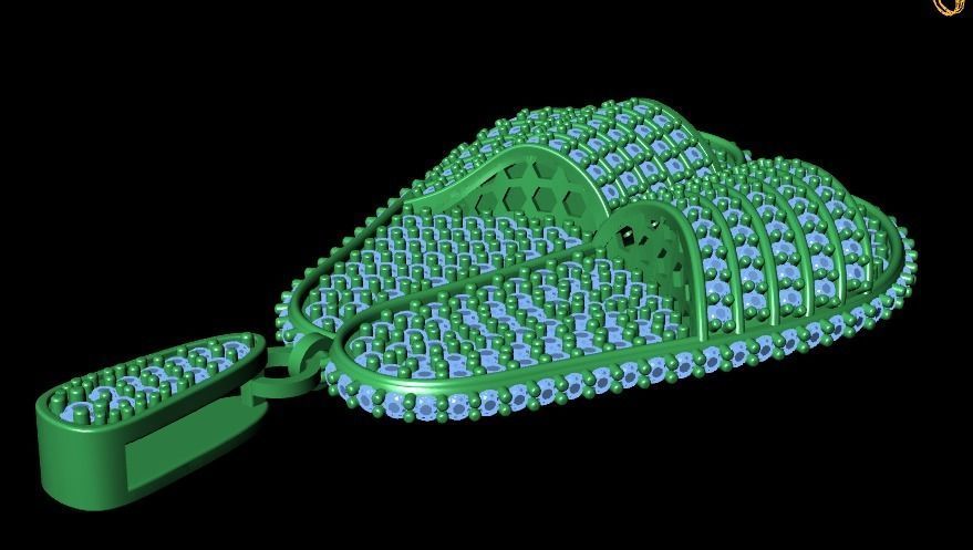 Slipper necklace 3D print model_21