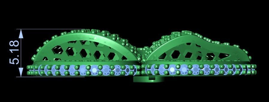 Slipper necklace 3D print model_18