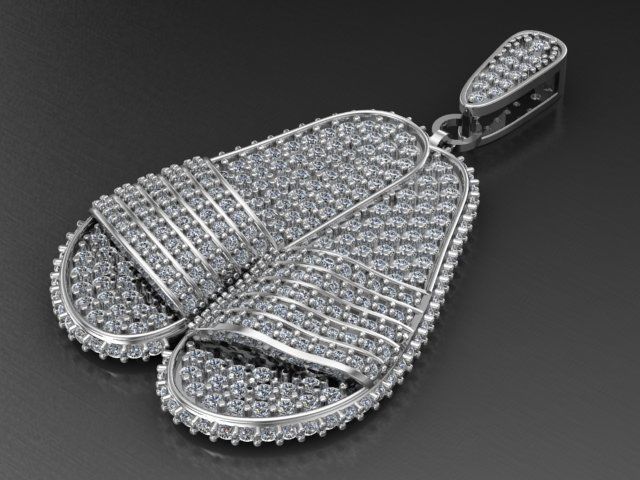 Slipper necklace 3D print model_4