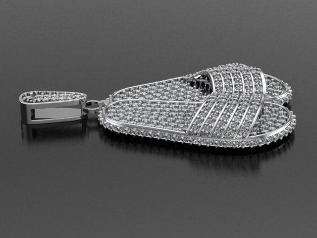 Slipper necklace 3D print model_7
