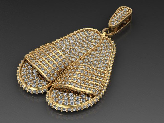 Slipper necklace 3D print model_3