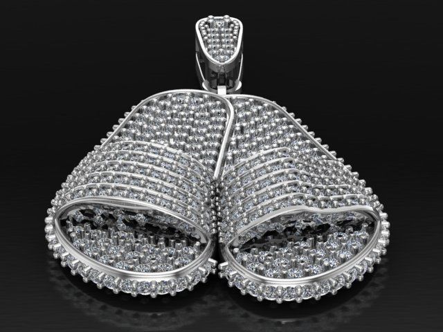 Slipper necklace 3D print model_5