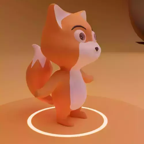Stylized Fox 3D model