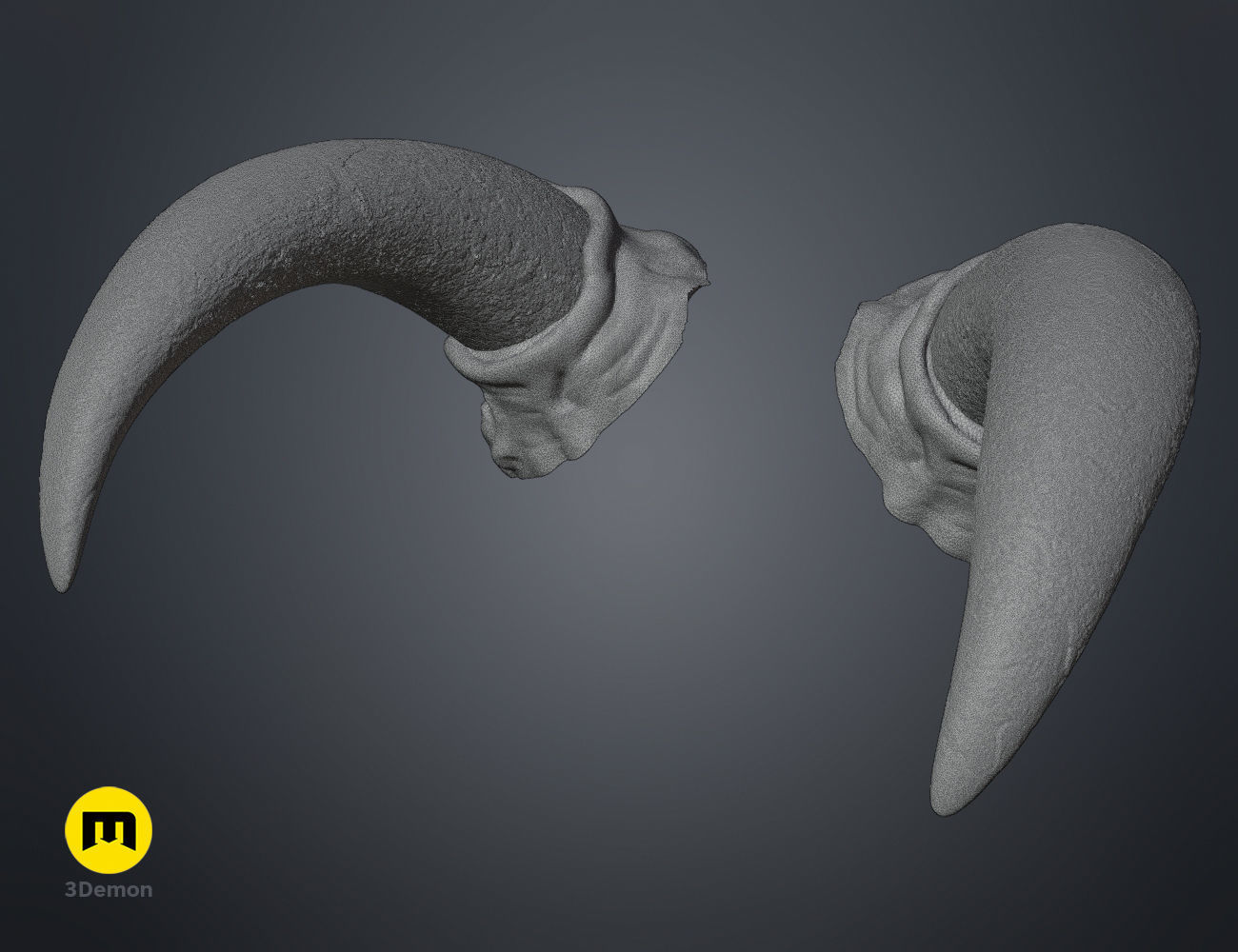 Succubus horns 3D print model_17