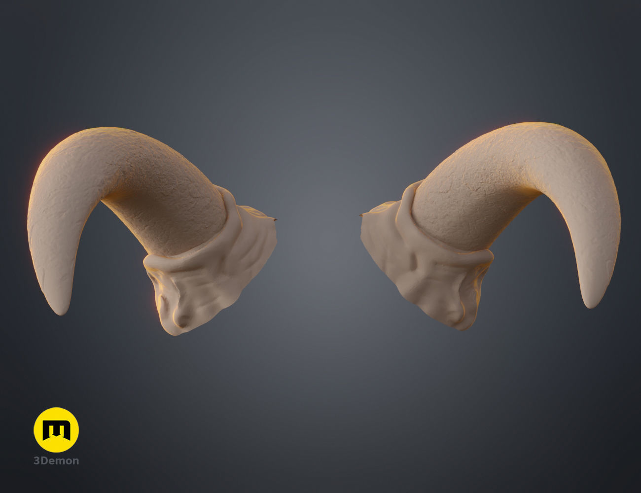 Succubus horns 3D print model_14