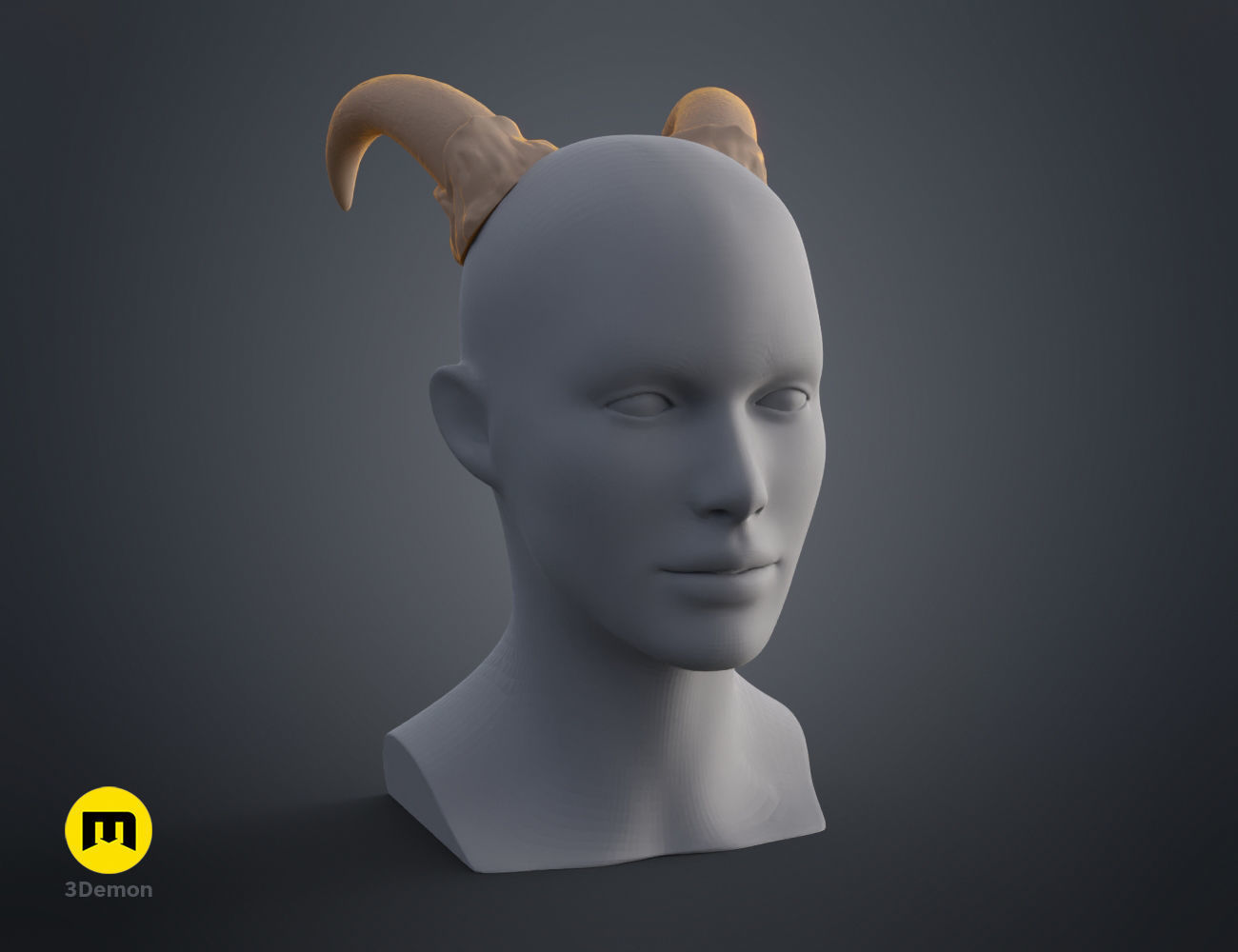 Succubus horns 3D print model_7