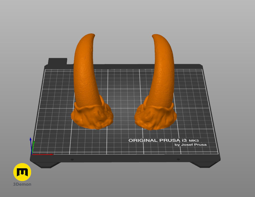 Succubus horns 3D print model_4