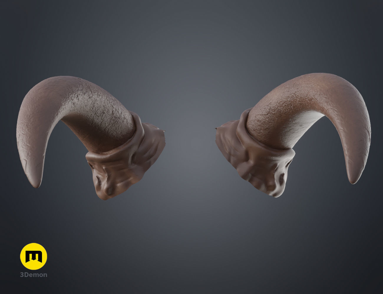 Succubus horns 3D print model_1