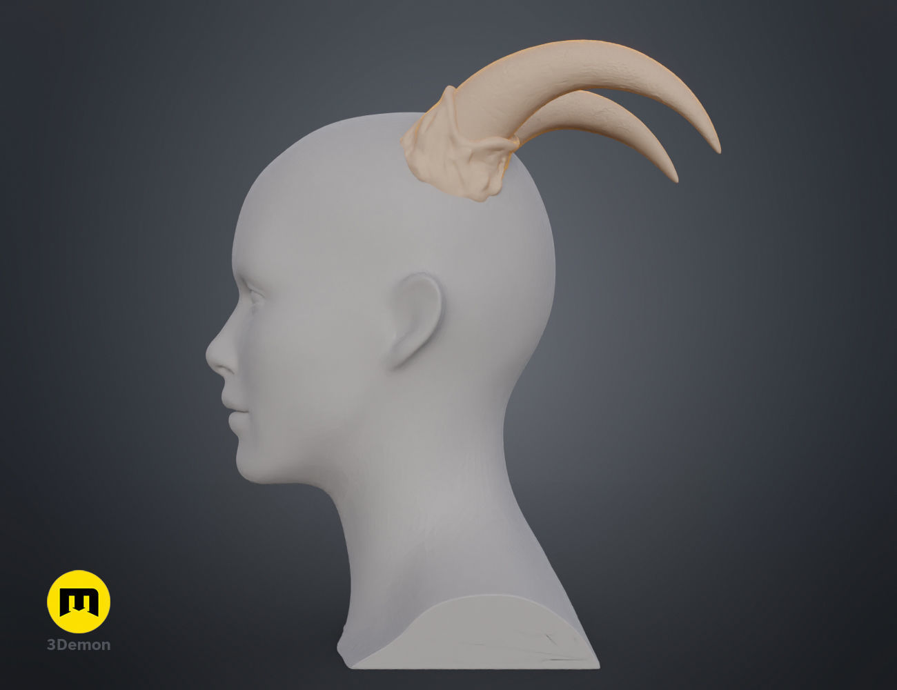 Succubus horns 3D print model_10