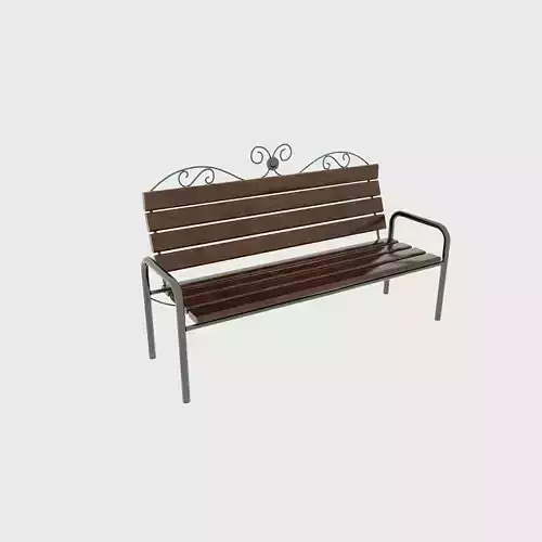 Street wooden bench