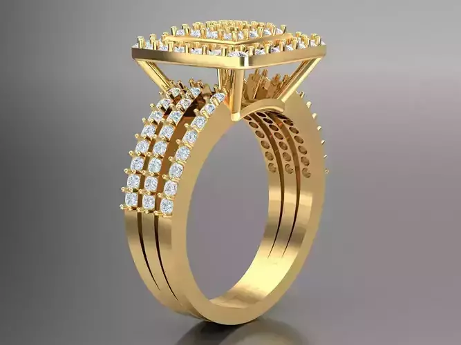 White Natural Diamond Fashion Ring In 10k Yellow Gold 1WR99