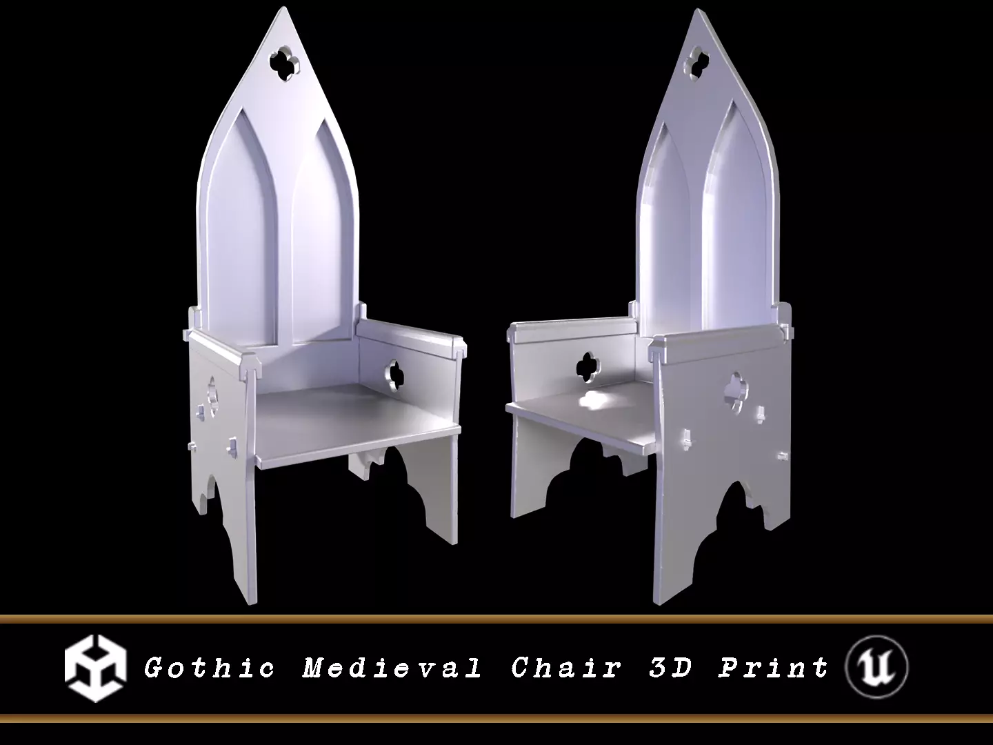 Gothic Medieval Chair - 3D Printing 3D print model