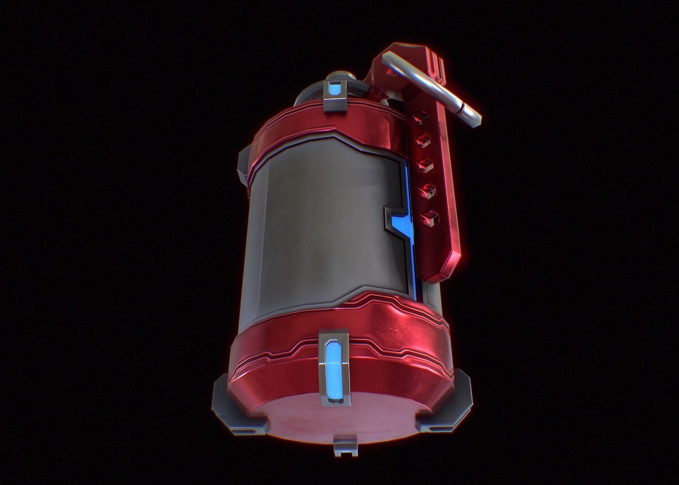 Cyberpunk LightGranade Low-poly 3D model_4