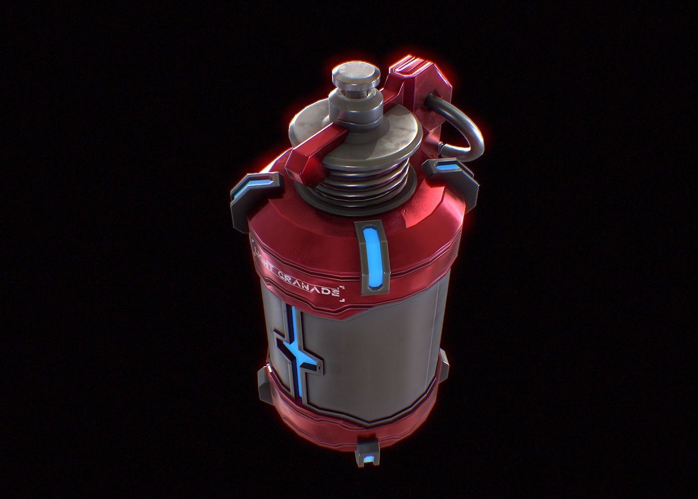 Cyberpunk LightGranade Low-poly 3D model_1