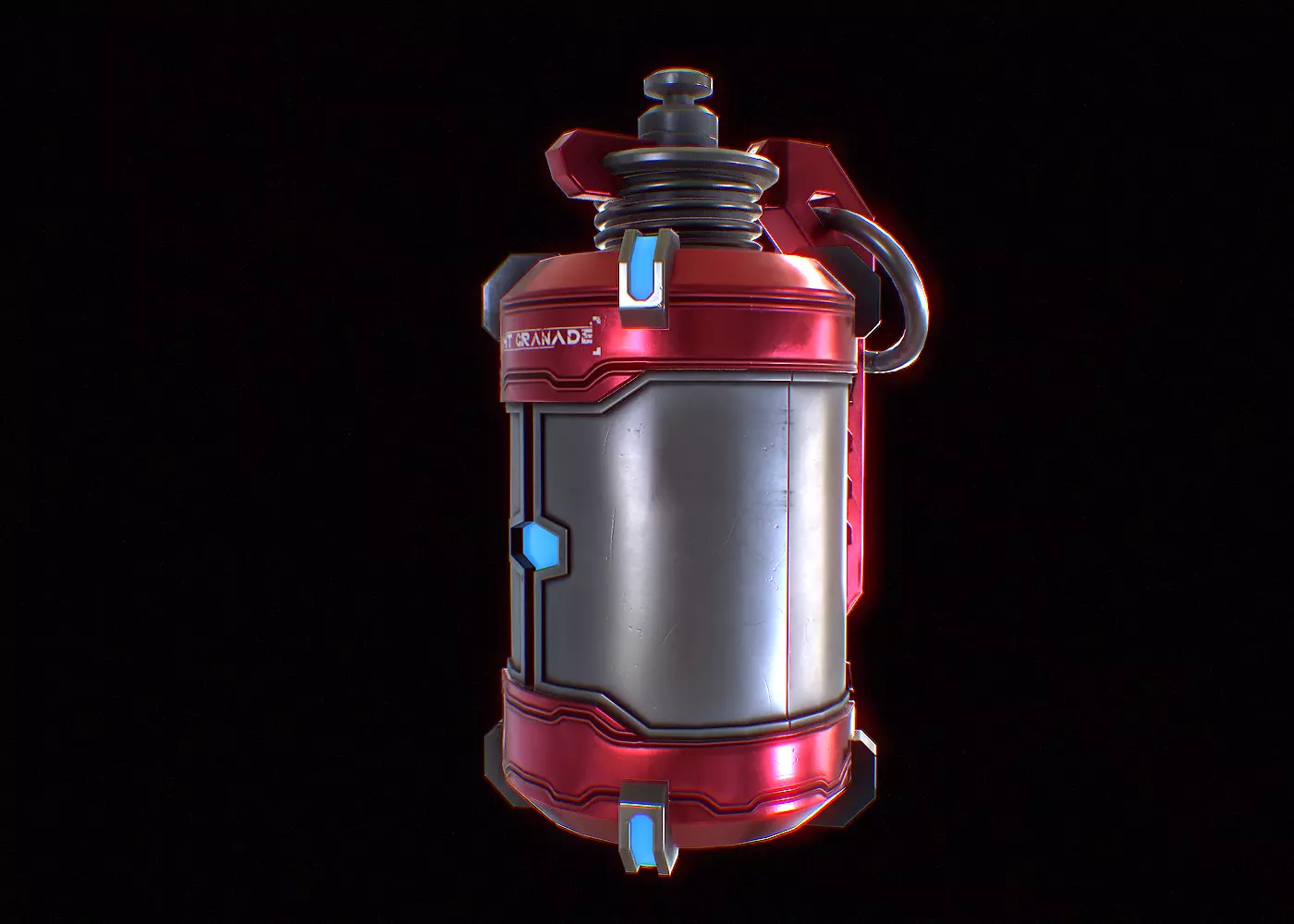 Cyberpunk LightGranade Low-poly 3D model_0
