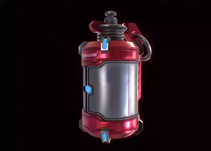 Cyberpunk LightGranade Low-poly 3D model