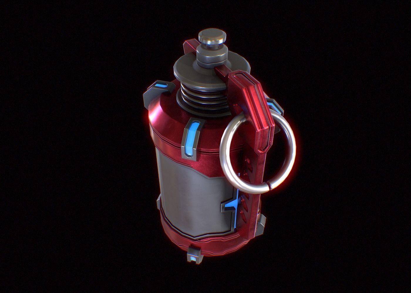 Cyberpunk LightGranade Low-poly 3D model_2