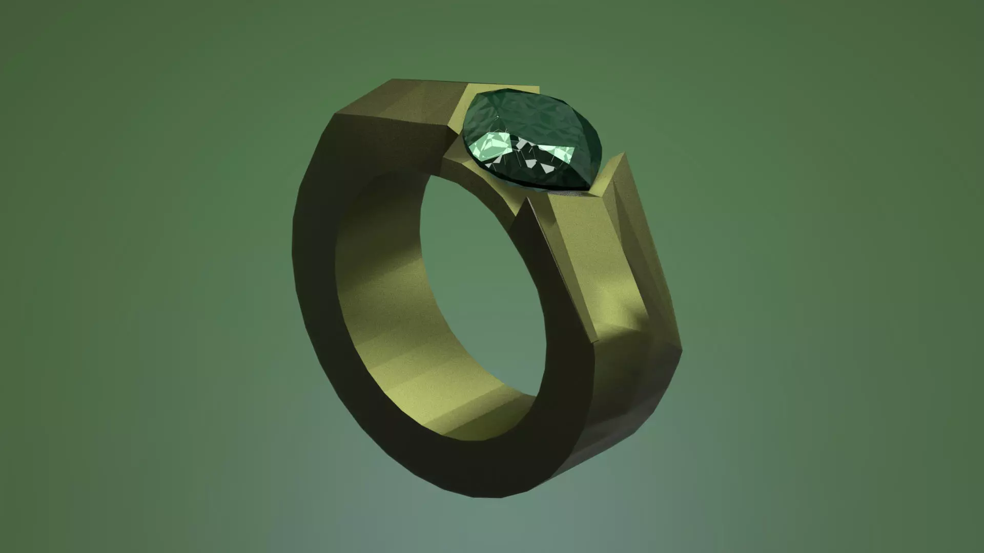 Emerald Ring 3D Model - Luxurious and Expensive Free low-poly 3D model