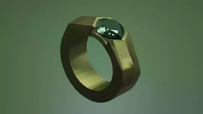 Emerald Ring 3D Model - Luxurious and Expensive
