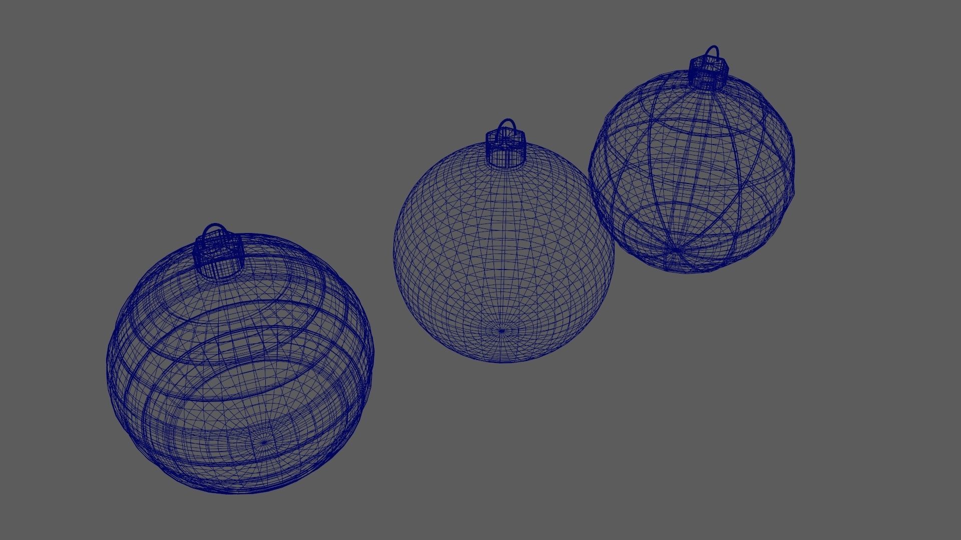 Christmas Tree Ornament Set3 - Turquoise Green Low-poly 3D model_15