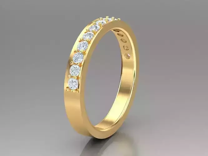 White Natural Diamond Fashion Ring In 10k Yellow Gold 1WR101
