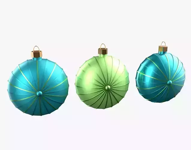 Christmas Tree Ornament Set7 - Turquoise Green 