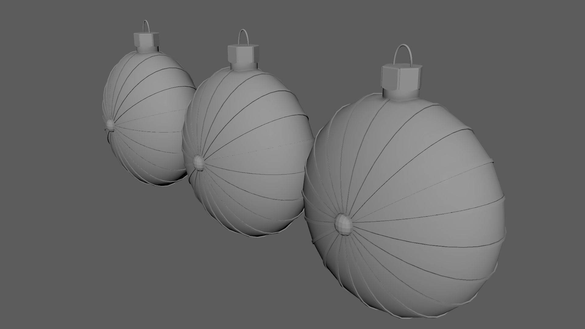 Christmas Tree Ornament Set7 - Turquoise Green Low-poly 3D model_8