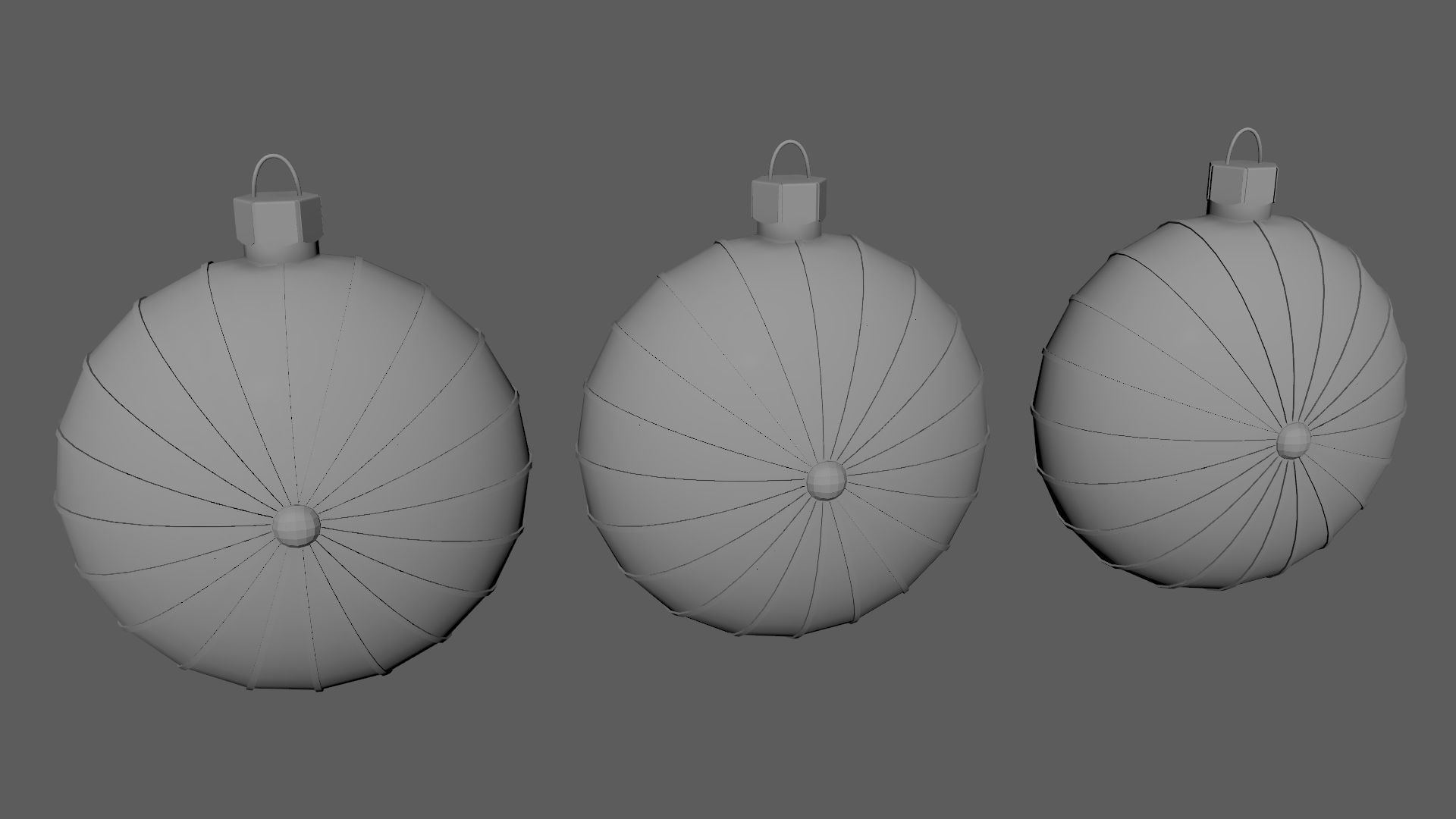 Christmas Tree Ornament Set7 - Turquoise Green Low-poly 3D model_5