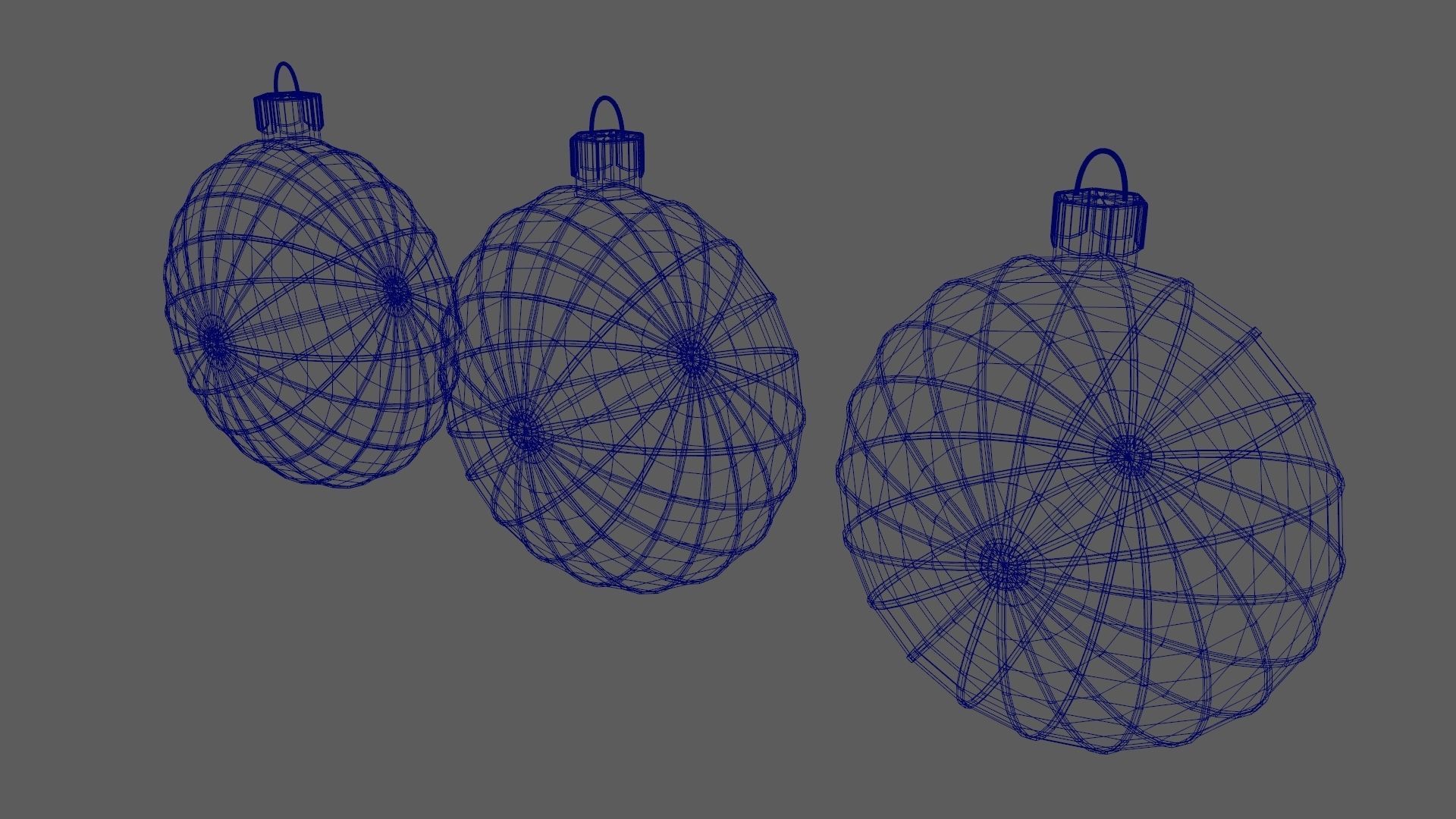 Christmas Tree Ornament Set7 - Turquoise Green Low-poly 3D model_14