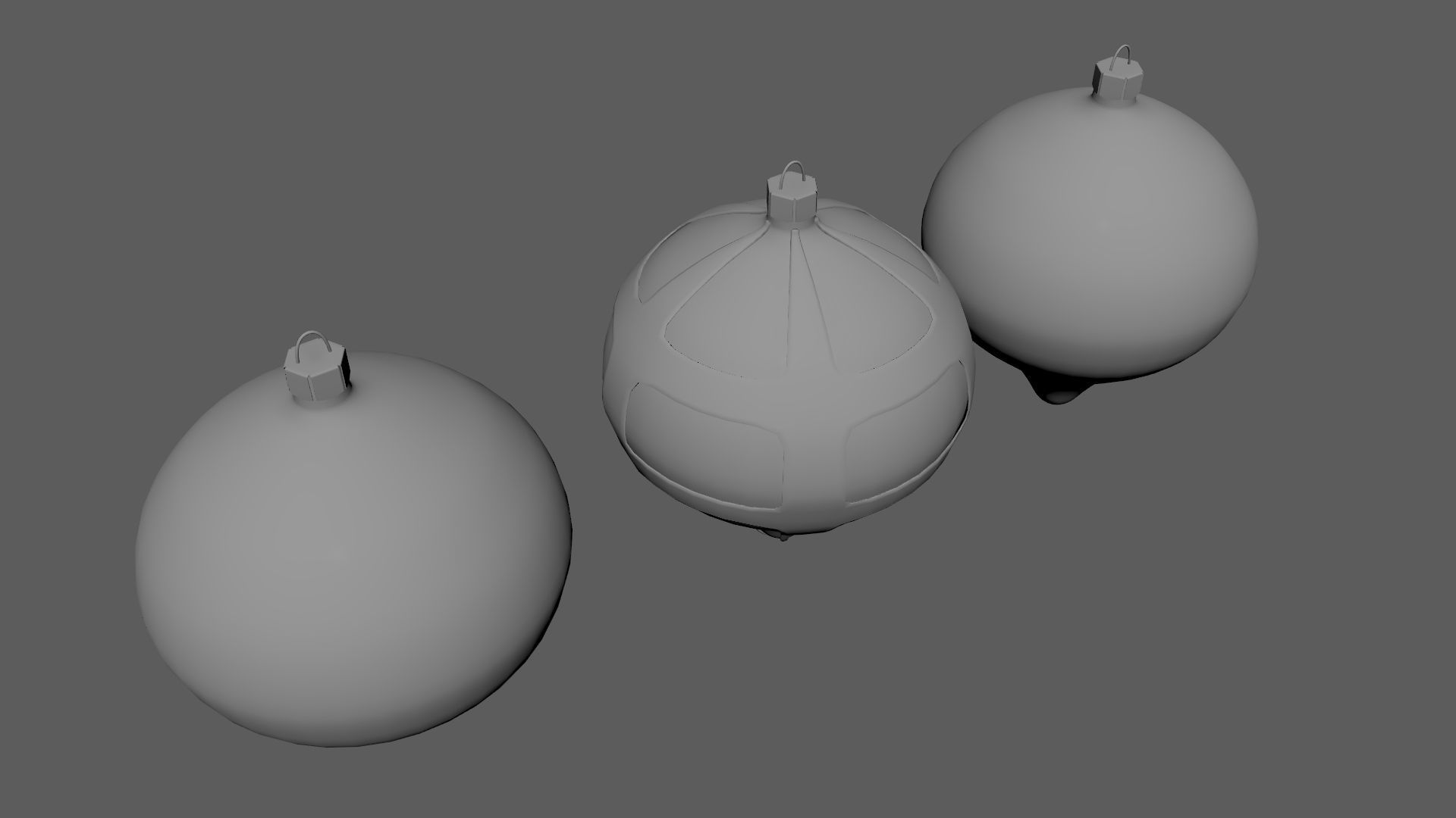 Christmas Tree Ornament Set8 - Turquoise Green Low-poly 3D model_7