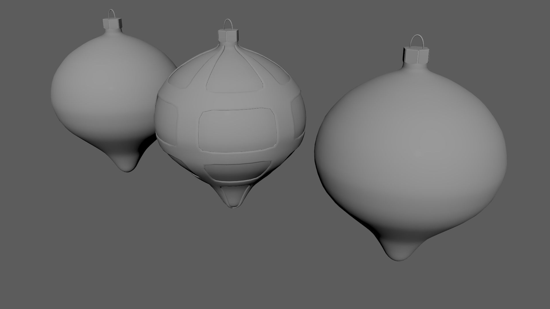 Christmas Tree Ornament Set8 - Turquoise Green Low-poly 3D model_6