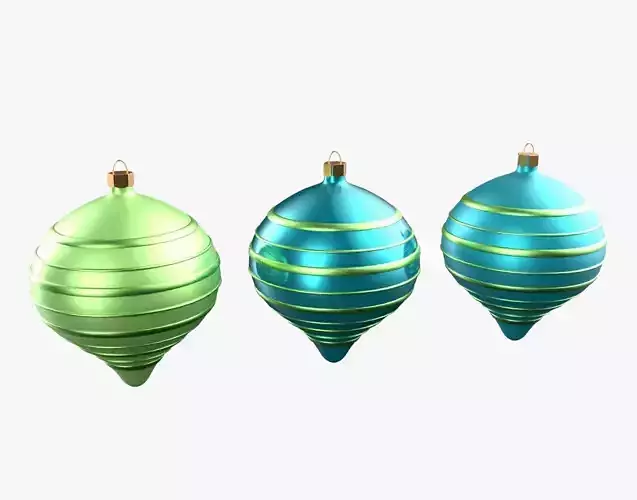 Christmas Tree Ornament Set9 - Turquoise Green 