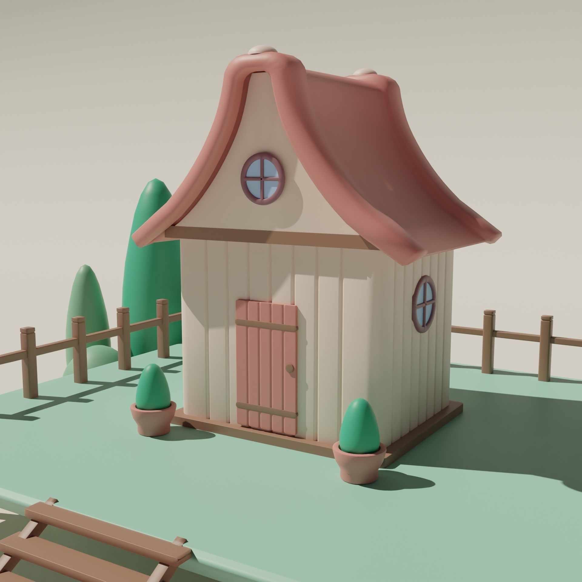 Stylize House 3D model_1