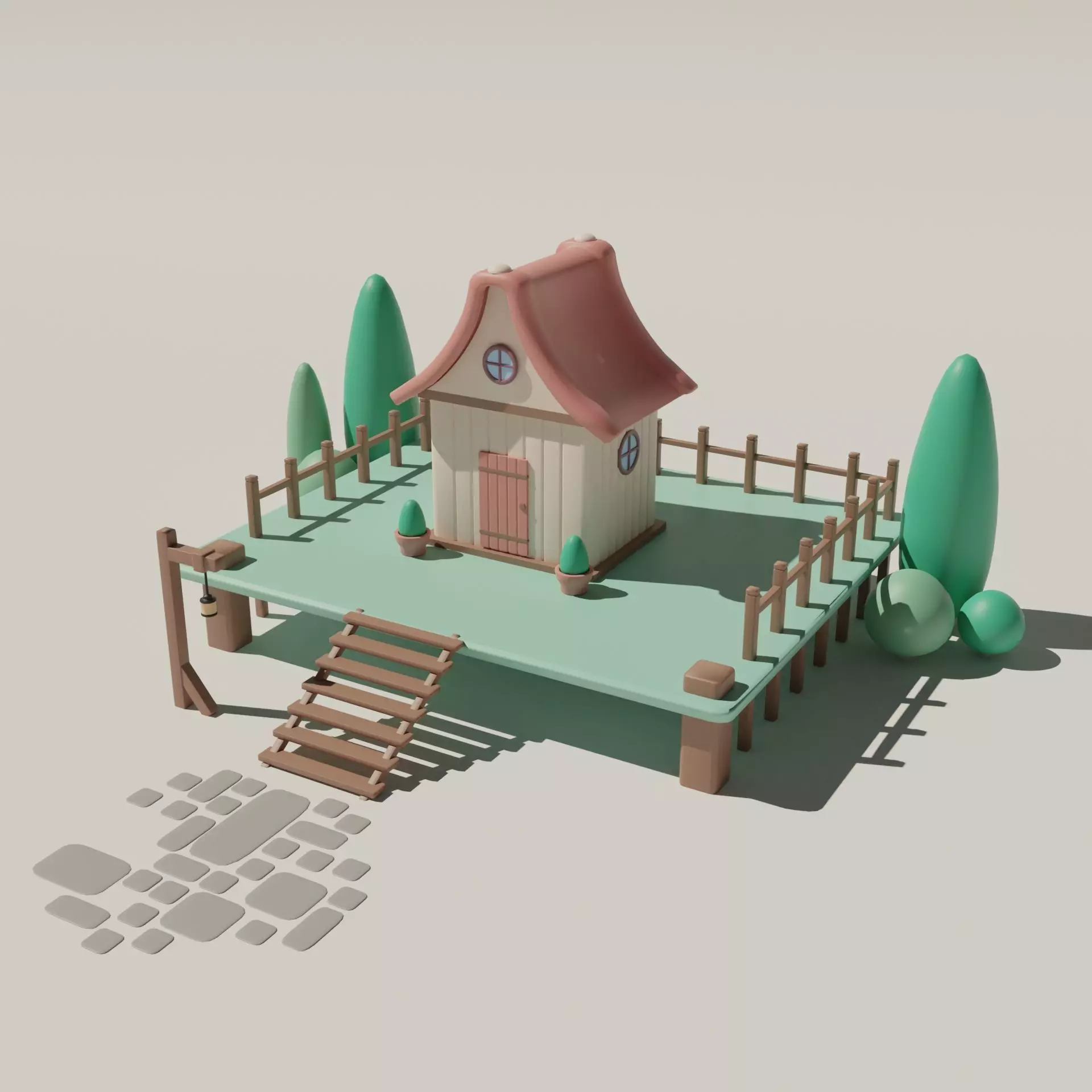Stylize House 3D model_0