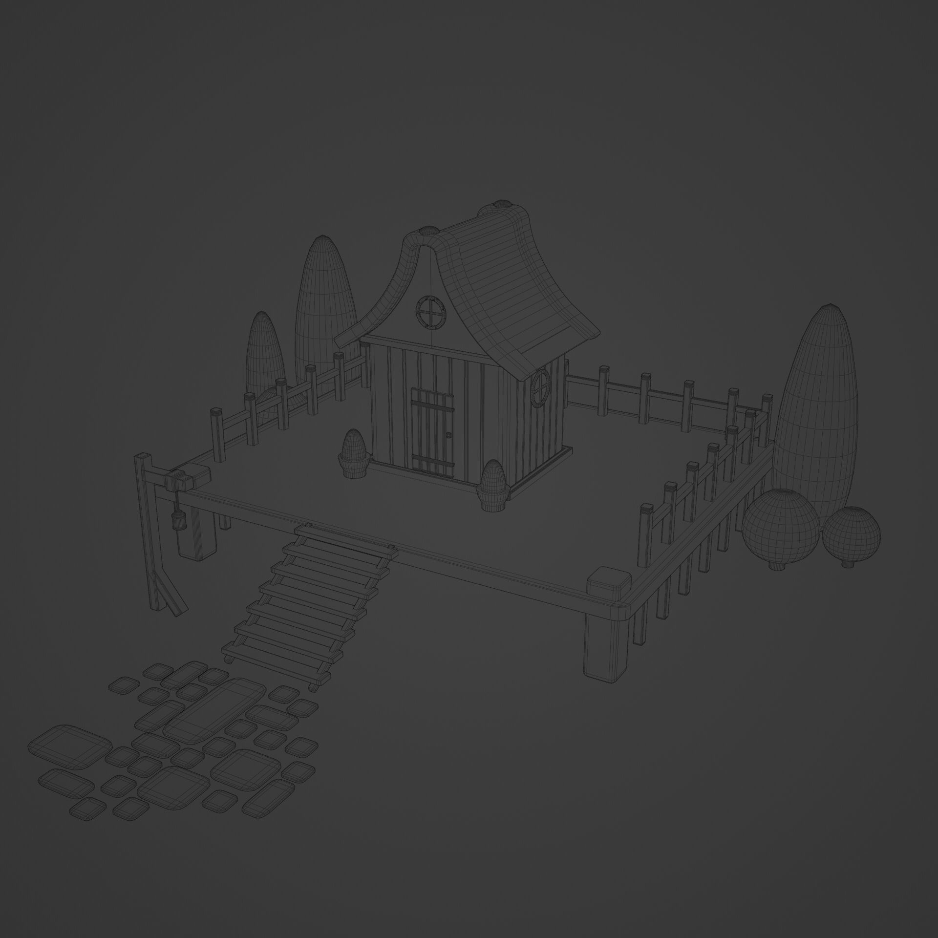 Stylize House 3D model_7